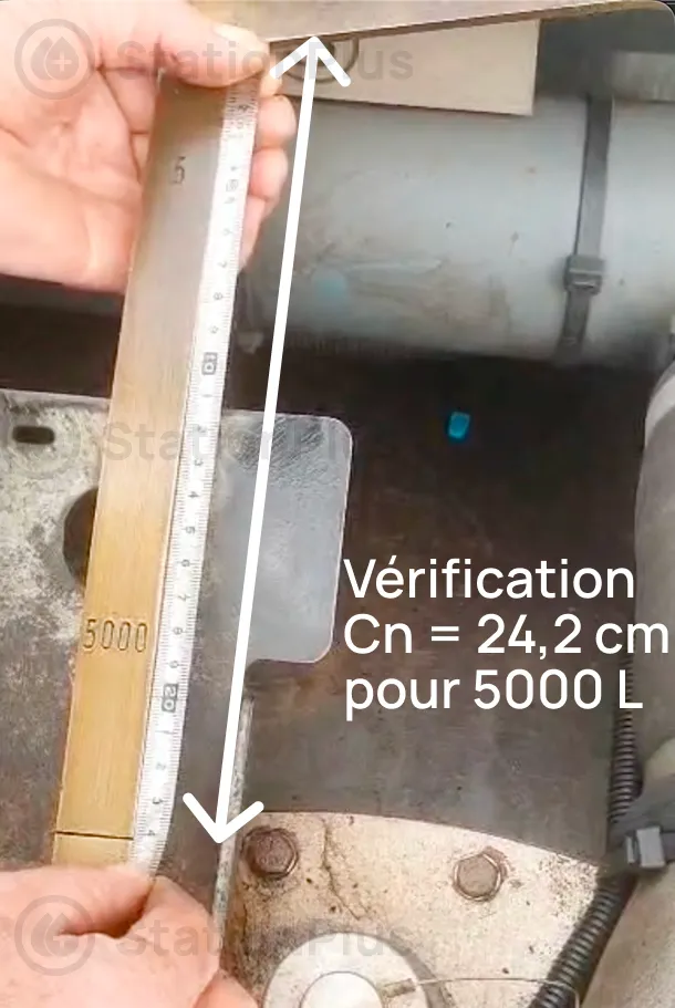 Vérification de la valeur Cn (voir certificat de barémage)